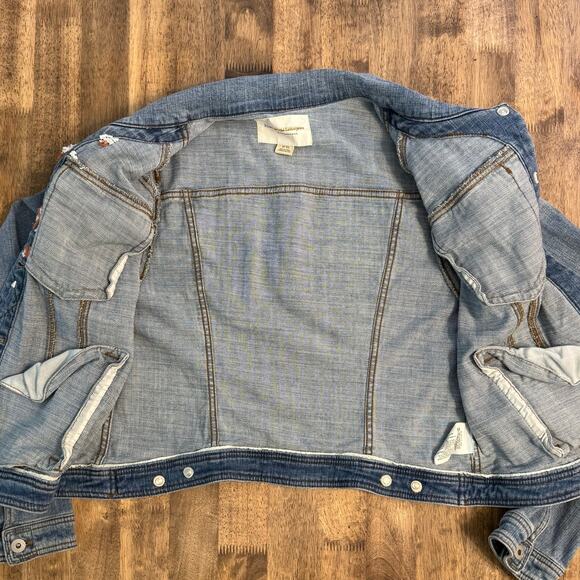 Pilcro and the Letterpress Anthropologie Embellished Denim Jean Jacket Size XL - Picture 10 of 12
